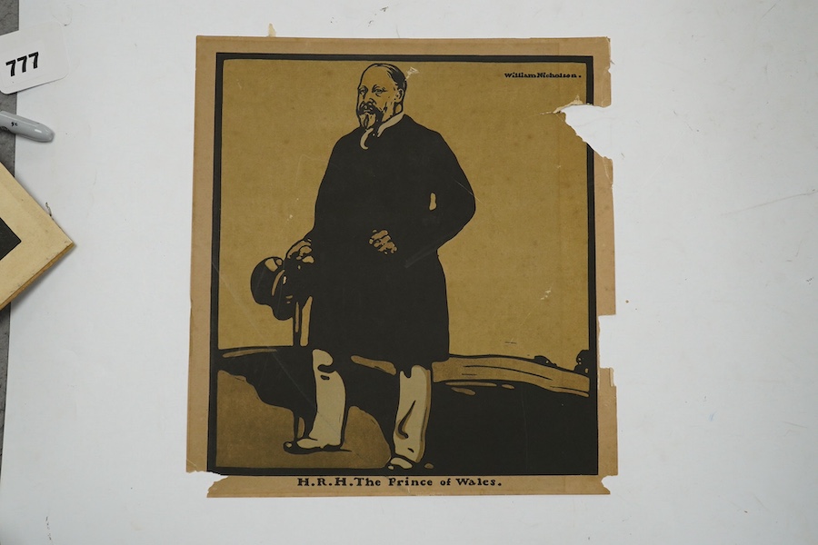 William Nicholson, three lithographs, including HRH The Prince of Wales and Lord Roberts, one signed in pencil, 30 x 27cm, unframed. Condition - poor